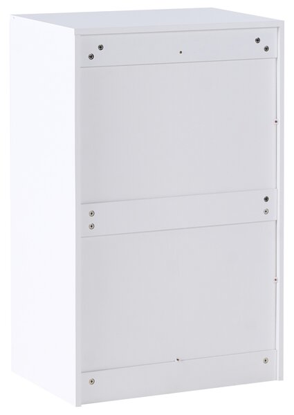 Komoda biela 5 zásuvkami MDF materiál nábytok s úložným priestorom škandinávsky štýl