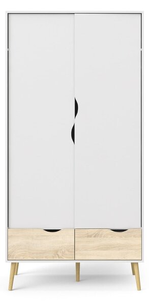 Biela šatníková skriňa Tvilum Oslo, 98,7 x 200 cm