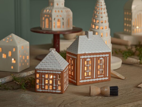 Porcelánový svietnik Gingerbread Lighthouse Medium