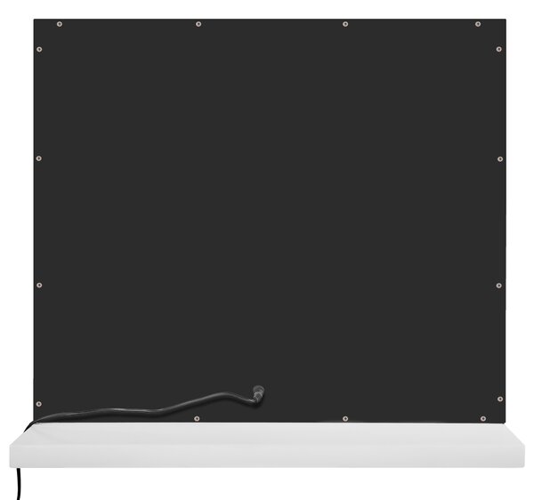 Nástenné zrkadlo biely rám s LED žiarovkami 50 x 60 cm obdĺžnikové hollywoodske