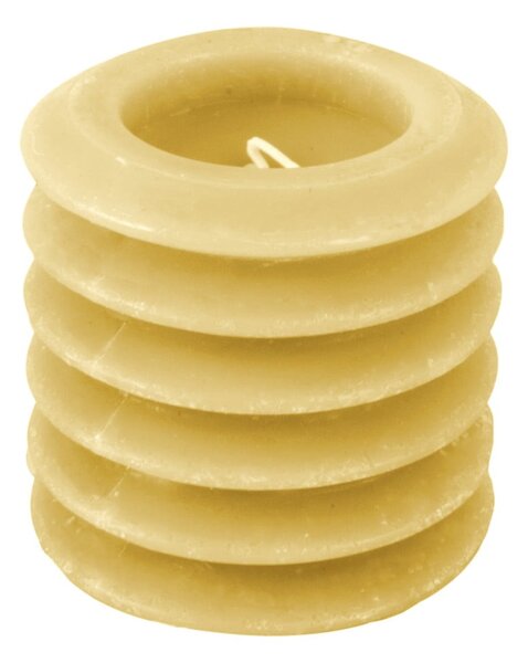 Žltá sviečka PT LIVING Layered, výška 7,5 cm