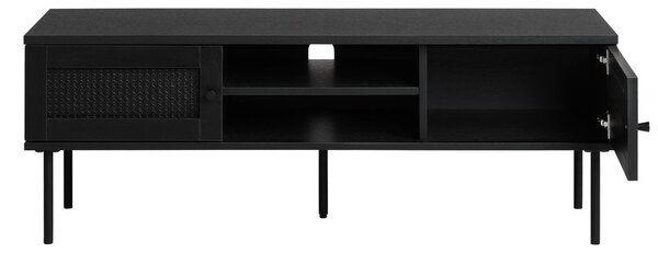 Čierny TV stolík v dekore duba 120x43 cm Pensacola – Unique Furniture