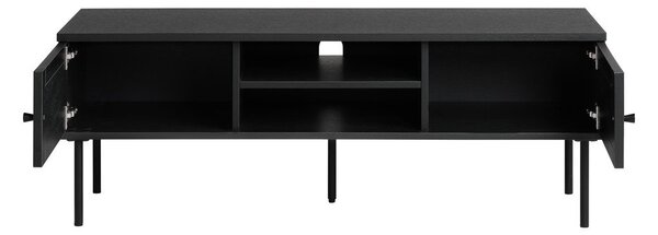 Čierny TV stolík v dekore duba 120x43 cm Pensacola – Unique Furniture
