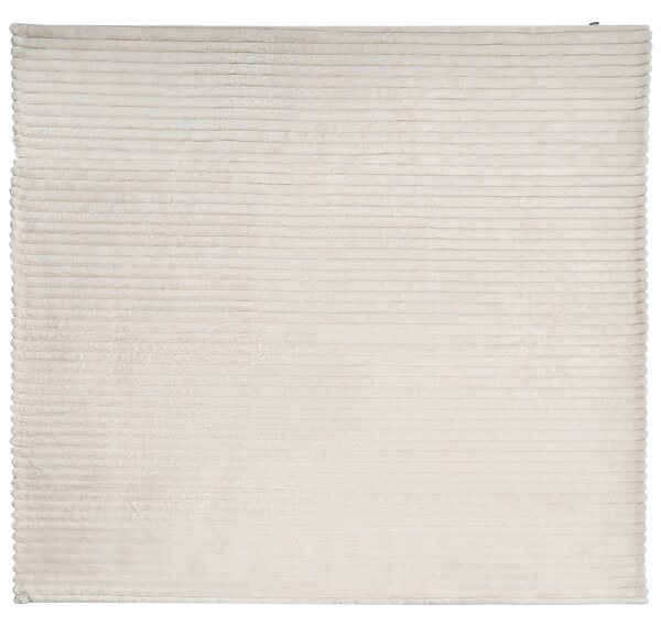 Prikrývka svetlobéžová polyester umelá kožušina 200 x 220 cm mäkká huňatá obývačka spálňa