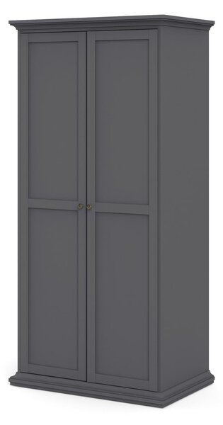 Sivá šatníková skriňa 96x201 cm Paris – Tvilum