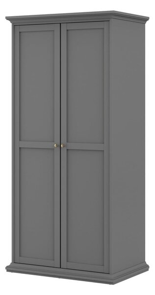 Sivá šatníková skriňa 96x201 cm Paris – Tvilum