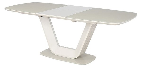 Rozkladací jedálenský stôl MARVIN - 160x90, matný krémový