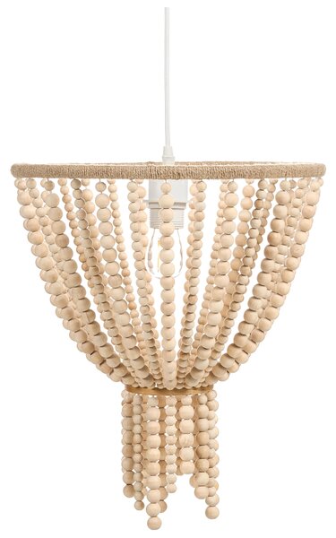 Luster svetlohnedý kaučukové drevo korálky boho štýl kuchyňa jedáleň obývačka spálňa