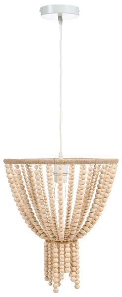 Luster svetlohnedý kaučukové drevo korálky boho štýl kuchyňa jedáleň obývačka spálňa