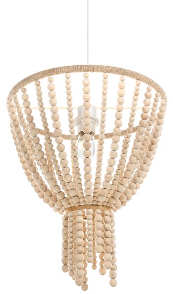 Luster svetlohnedý kaučukové drevo korálky boho štýl kuchyňa jedáleň obývačka spálňa
