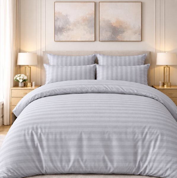 Didatex Damaškové obliečky LIGHT GREY – zapínanie na zips Obsah balenia: Štandardný rozmer 1x 140x200 + 1x 70x90