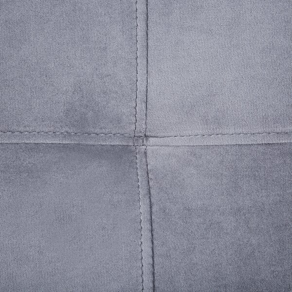 Rozkladacia pohovka sivá zamatová trojmiestna s bočnými opierkami moderná obývacia izba