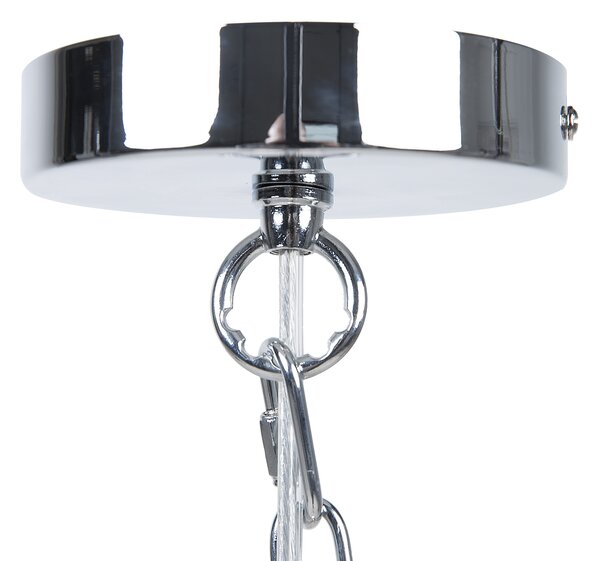 Závesná lampa z medenej nerezovej ocele so 4 žiarovkami vyrobená z okrúhlych diskov v priemyselnom štýle