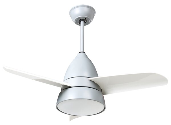 Stropný ventilátor so svetlom sivý syntetický materiál diaľkové ovládanie moderný škandinávsky štýl obývacia izba