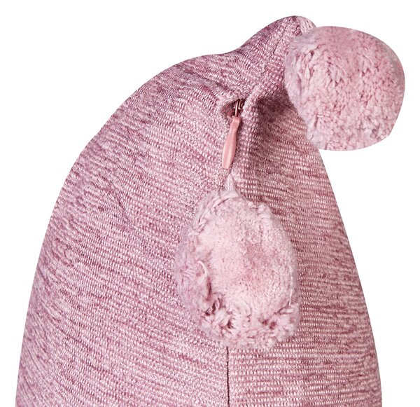 Sada 2 dekoratívnych vankúšov ružová polyester 45 x 45 cm bez vzoru s brmbolcami ručne vyrobené moderný štýl doplnky