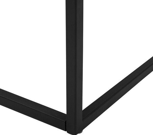 Konferenčný stolík tmavé drevo čierne kovové nohy 100 x 60 cm obdĺžnikový industriálny glamour dizajn