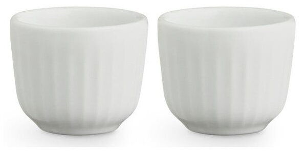 Súprava 2 bielych porcelánových misiek na vajíčka Kähler Design Hammershoi, ⌀ 8 cm