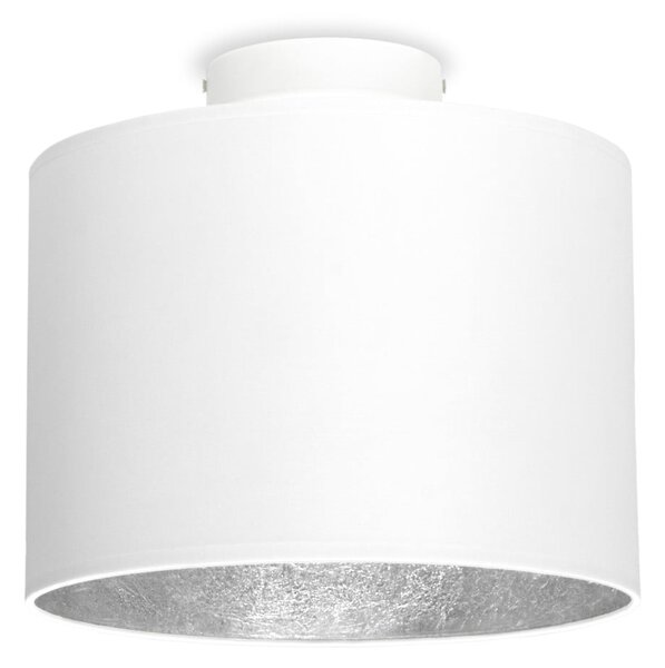 Biele stropné svietidlo s detailom v striebornej farbe Sotto Luce MIKA, Ø 25 cm