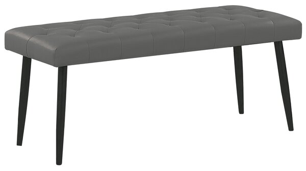 Spálňová zostava nábytku sivá umelá koža 160 x 200 cm posteľ lavička 2 nočné stolíky moderný dizajn