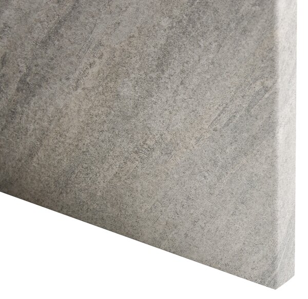 Okrúhly konferenčný stolík sivý imitácia kameňa MDF 80 x 42 cm klasický moderný dizajn