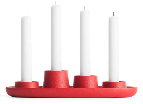 Červený svietnik EMKO Aye Aye Four Candles