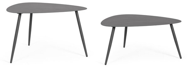 Oceľové záhradné konferenčné stolíky v súprave 2 ks 73,5x77,5 cm Yvonne – Bizzotto
