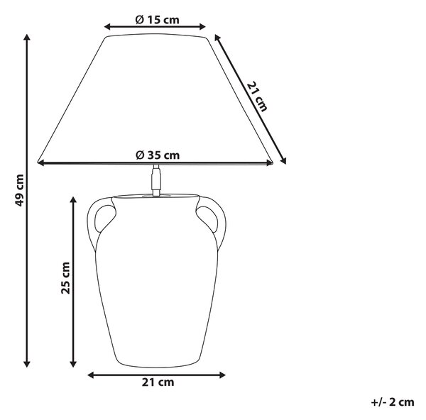 Stolná lampa sivá keramická klasické nastaviteľné ľanové tienidlo minimalistický moderný dizajn obývačka spálňa