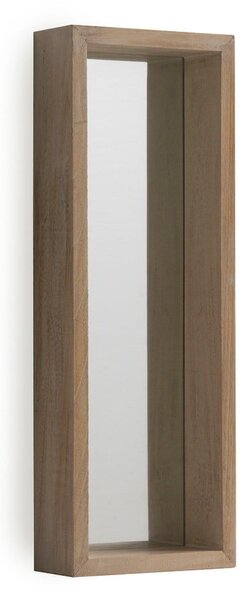 Nástenné zrkadlo z dreva paulovnie Geese Pure, 62 × 22 cm