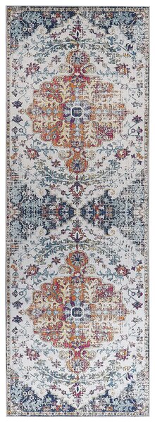 Koberec viacfarebný polyester 70 x 200 cm s orientálnym vzorom behúň moderná kuchyňa chodba