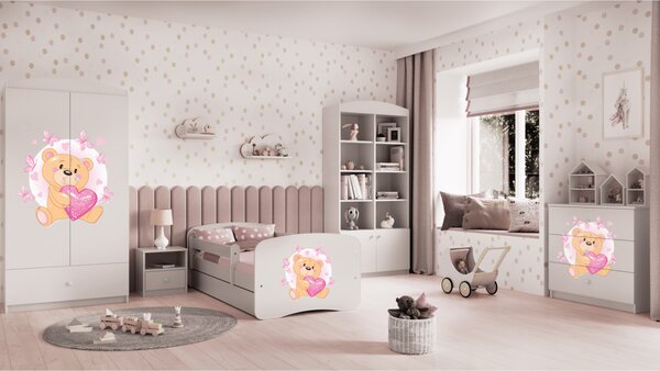 Kocot kids Komoda Babydreams 80 cm medvedík s motýlikmi biela