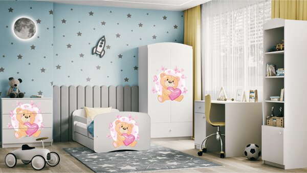 Kocot kids Komoda Babydreams 80 cm medvedík s motýlikmi biela