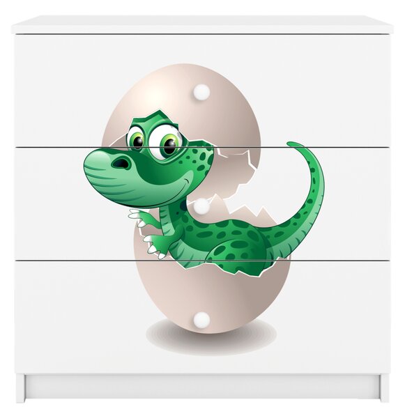 Kocot kids Komoda Babydreams 80 cm dinosaurus biela