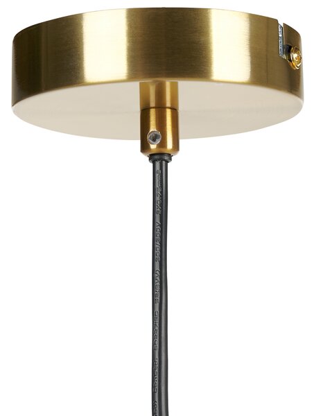 Závesná lampa zlatá svetlé drevo kov železo MDF závesné svetlo sklenené tienidlo okrúhly tvar moderné osvetlenie