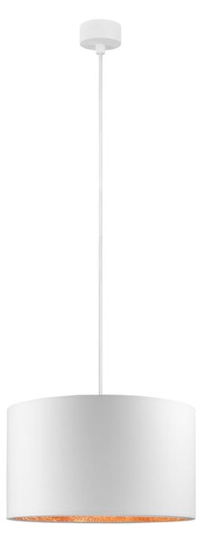 Biele stropné svietidlo s vnútrajškom v medenej farbe Sotto Luce Mika, ∅ 36 cm