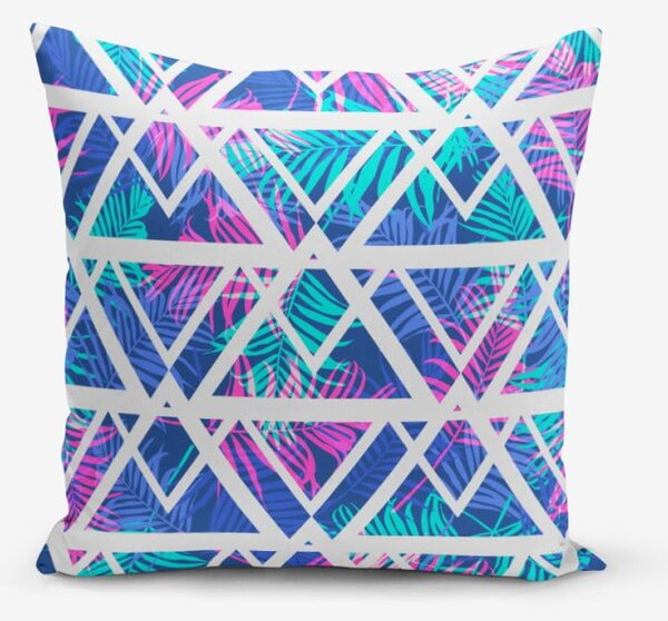 Obliečka na vankúš s prímesou bavlny Minimalist Cushion Covers Palm Zigzag, 45 × 45 cm
