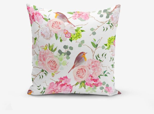 Obliečka na vankúš s prímesou bavlny Minimalist Cushion Covers Colorful Bird Duro, 45 × 45 cm