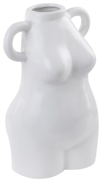 Váza na kvety biela porcelánová 25 cm v tvare ženského tela vodoodolná bytová dekorácia abstraktný dizajn