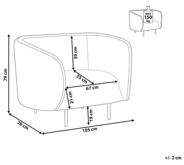 Kreslo biele buklé čalúnenie čierne nohy zaoblené operadlo retro glamour art deco štýl