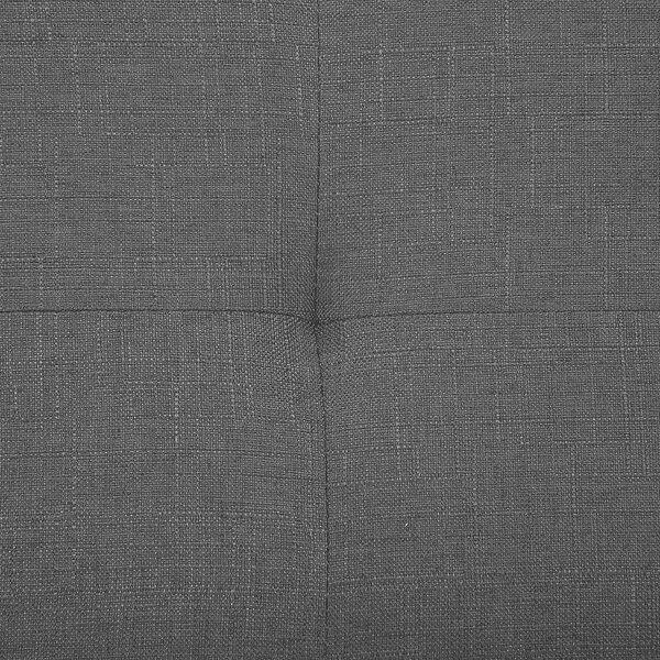 Posteľ tmavosivá látkové čalúnenie 160 x 200 cm vysoké prešívané čelo moderný štýl spálňa