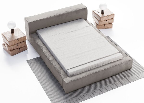 Minimalistická čalúnená posteľ GIULIA ROZMER: pre matrac 120 x 200 cm, TYP ROŠTU: KOVOVÝ ROŠT