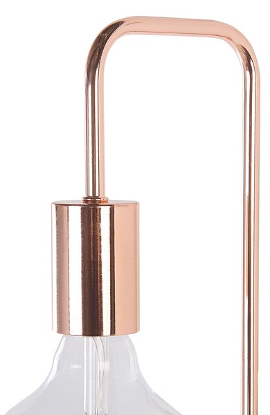 Stojaca lampa medená kov 140 cm bez tienidla lesklá povrchová úprava moderný industriálny štýl obývačka spálňa kancelária