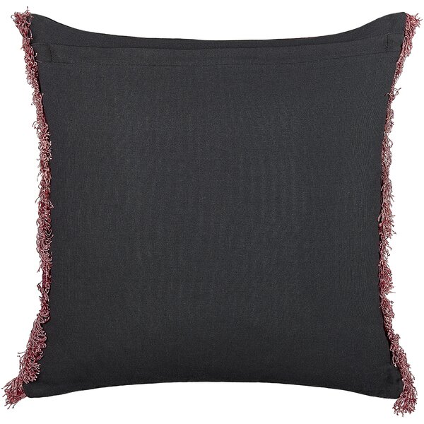 Sada 2 dekoratívnych vankúšov viacfarebná zamat bavlna 45 x 45 cm kvetovaný vzor so strapcami štvorcový tvar moderný glamour štýl doplnky