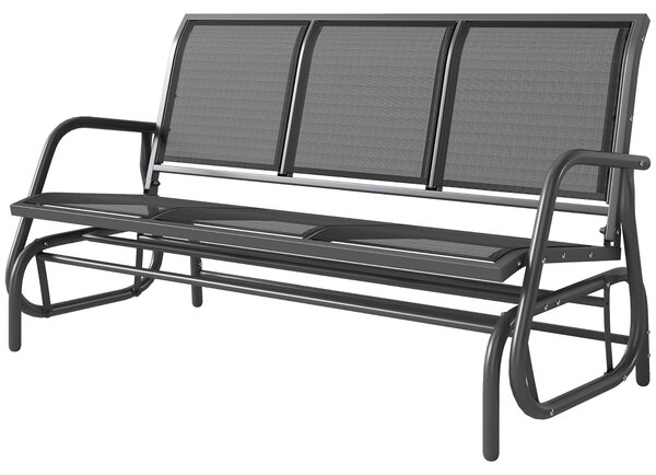 Outsunny Swing Bench 3-miestna záhradná lavička Park Bench Metal 151 x 75 x 85 cm 84B-531