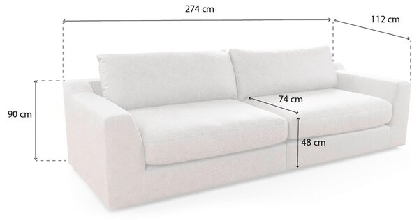 VEĽKÁ POHOVKA, textil, strieborná Sit & More - Sedačky, Online Only