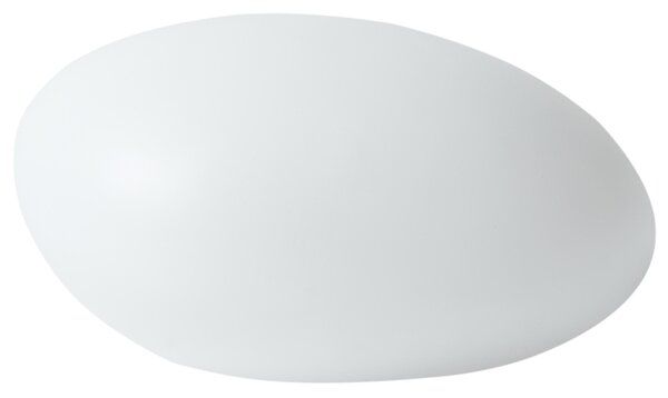 Sada 3 dekoratívnych LED svietidiel biela syntetický materiál v tvare kameňov IP54 vodoodolné s diaľkovým ovládaním záhradné osvetlenie
