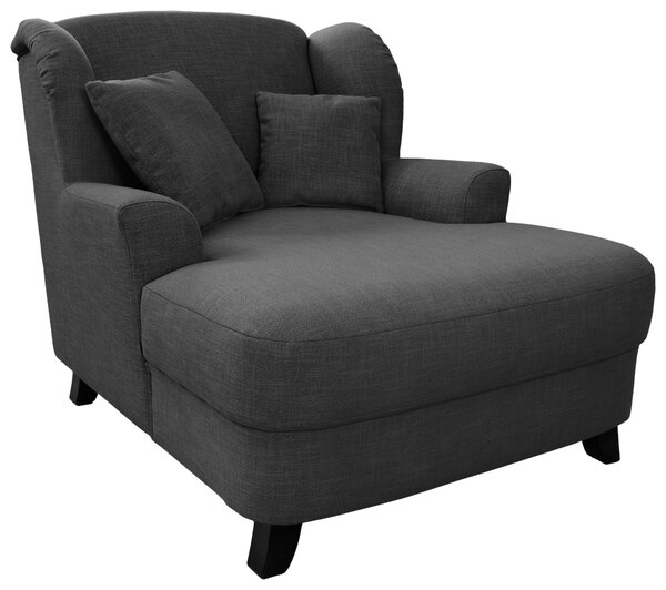 XXL KRESLO, textil, kompozitné drevo, tmavosivá Sit & More - Online Only obývacie izby, Online Only