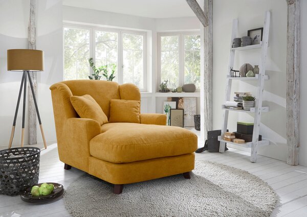 XXL KRESLO, textil, kompozitné drevo, horčicovožltá Sit & More - Online Only obývacie izby, Online Only