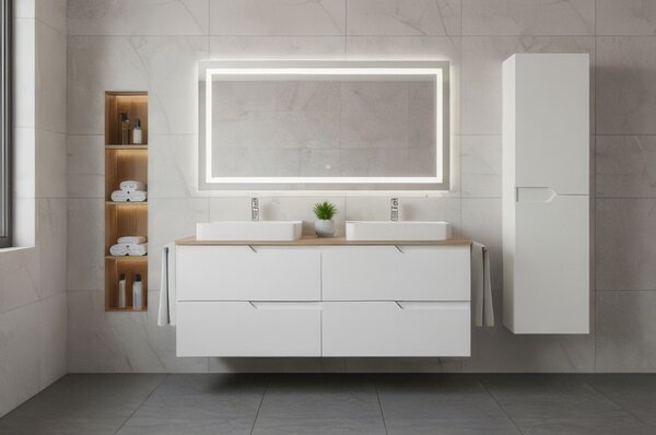 MODERN biely W60 závesná skrinka pod umývadlo 60 cm