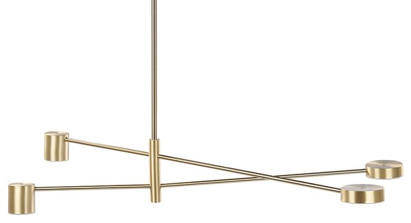 Závesná lampa 4 svetlá zlatá kovová minimalistická moderná obývacia izba spálňa