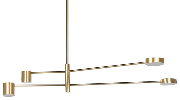 Závesná lampa 4 svetlá zlatá kovová minimalistická moderná obývacia izba spálňa